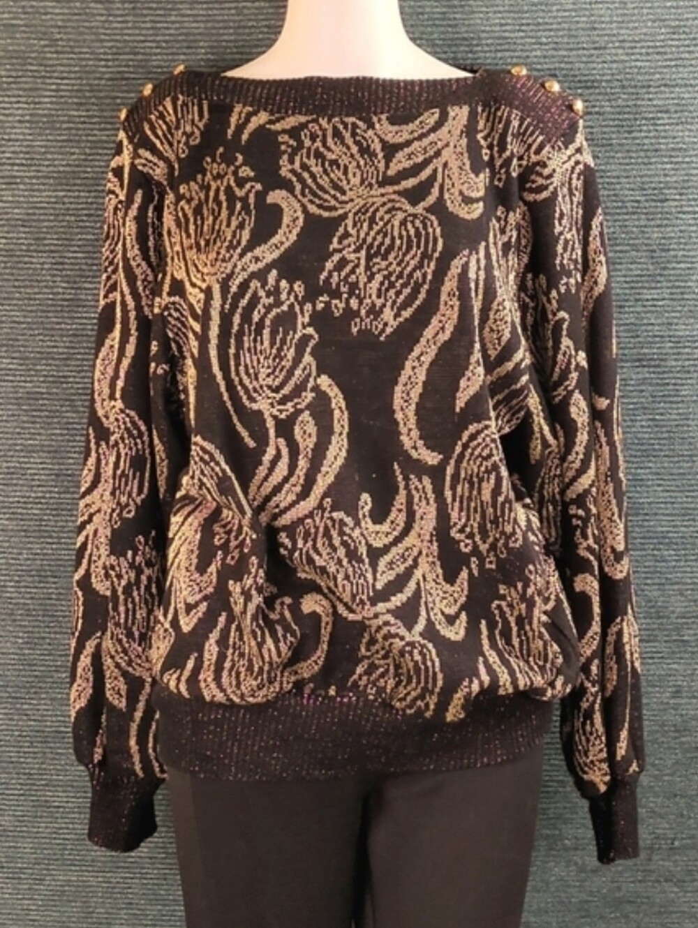 Vintage 80s TEDDI Metallic Sweater